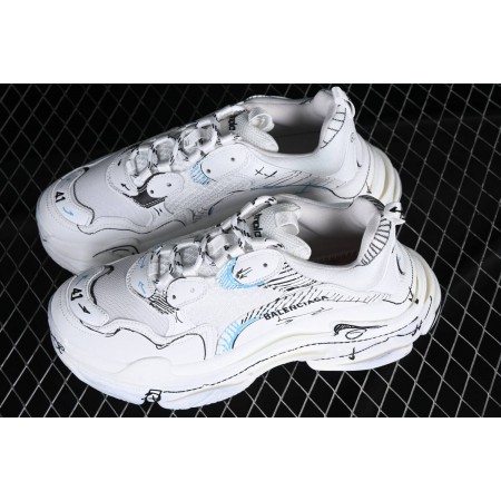 Balenciag* Triple S Sneaker 'Sketch - White'