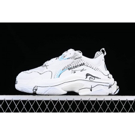 Balenciag* Triple S Sneaker 'Sketch - White'