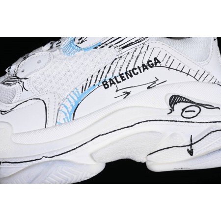 Balenciag* Triple S Sneaker 'Sketch - White'