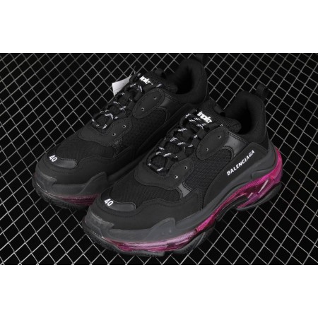 Balenciag* Triple S Sneaker 'Clear Sole - Black Pink Neon'