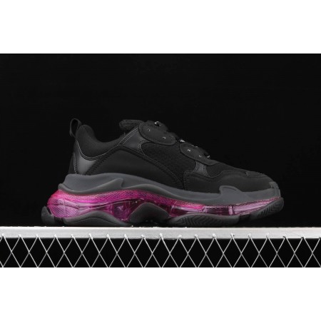 Balenciag* Triple S Sneaker 'Clear Sole - Black Pink Neon'