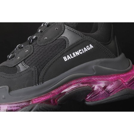 Balenciag* Triple S Sneaker 'Clear Sole - Black Pink Neon'