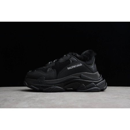 Balenciag* Wmns Triple S Sneaker 'Fake Fur - Black'