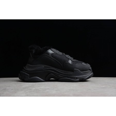 Balenciag* Wmns Triple S Sneaker 'Fake Fur - Black'