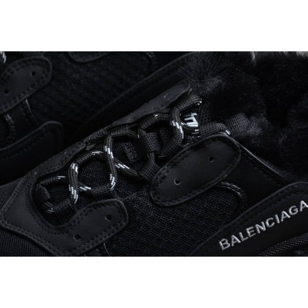 Balenciag* Wmns Triple S Sneaker 'Fake Fur - Black'