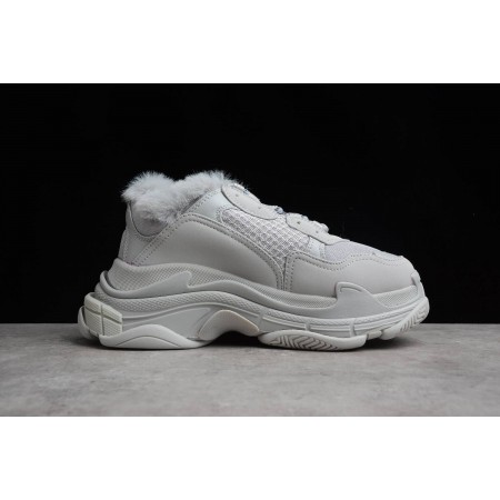 Balenciag* Triple S Sneaker 'Faux Fur - Grey'