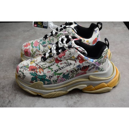 Gucc* x Balenciag* Triple S Sneaker 'The Hacker Project - Floral'