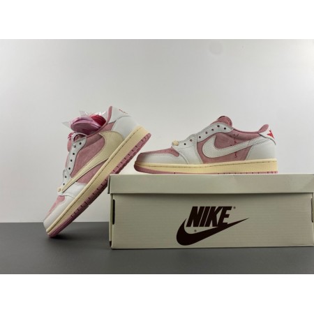 Travis Scott x Air Jordan 1 Low OG SP 'Sail Shy Pink'