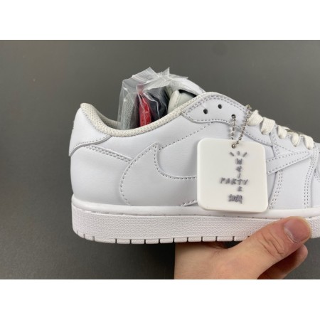 Travis Scott x Wmns Air Jordan 1 Retro Low OG SP 'Michael Rubin White Party' Friends & Famil